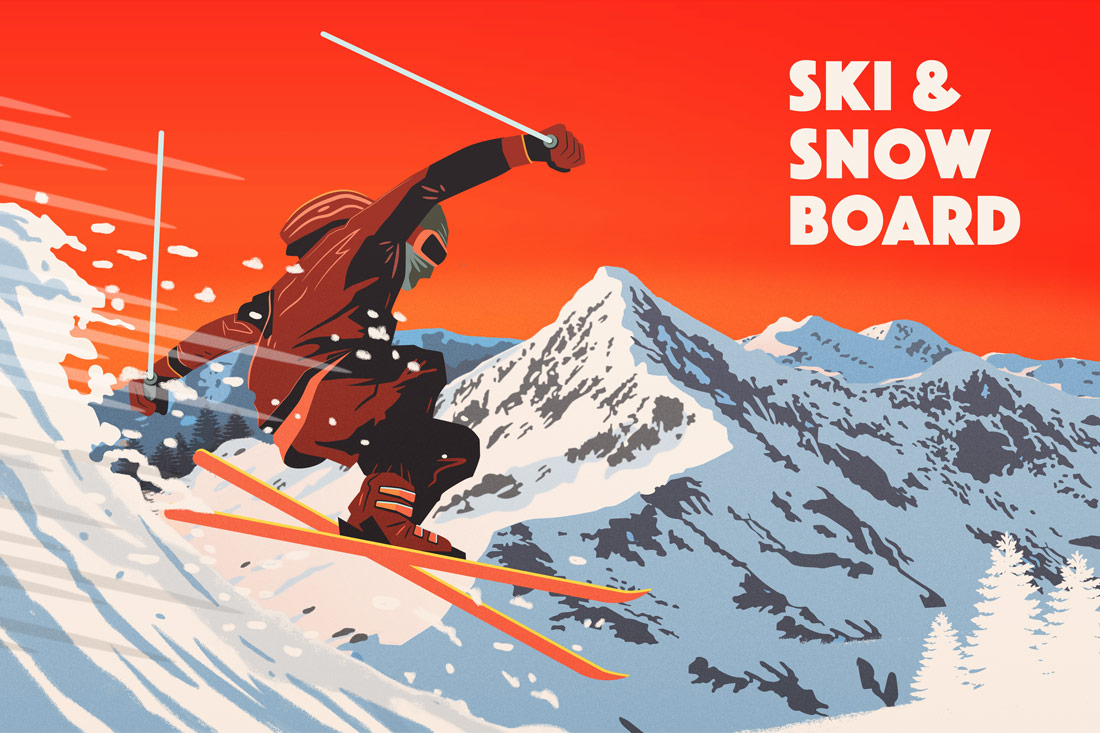 Ski and snow board
